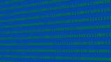 Image of a long string of random-appearing 1's and 0's on a blue background