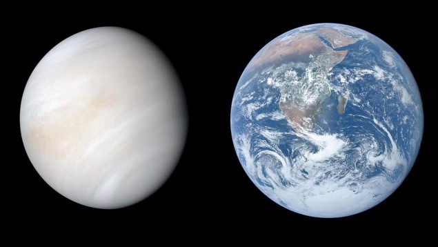 Earth and Venus Earth and Venus