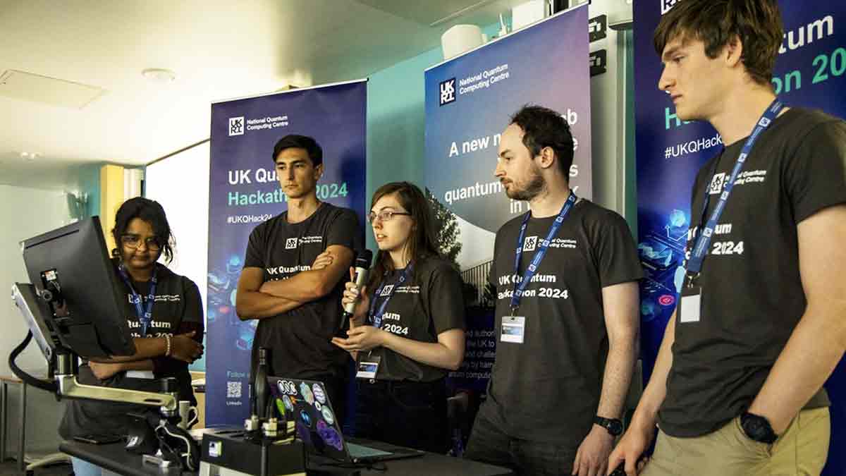 The team presenting their results