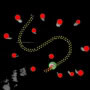 Artist's impression of how an object moves through a field of obstacles using sound waves