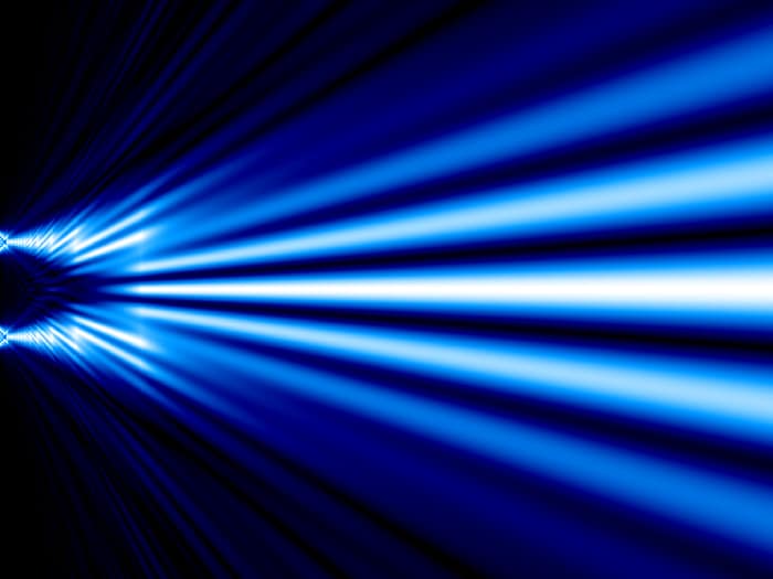 Illustration of light passing through a double slit