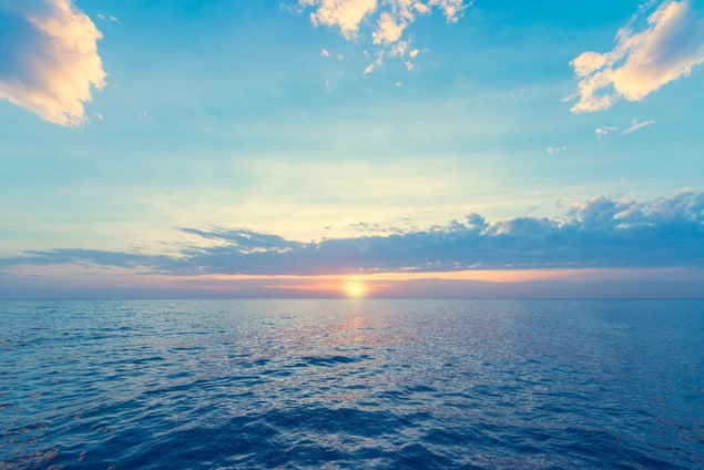 sunset over the sea sunset over the sea