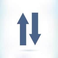 An up and down arrow
